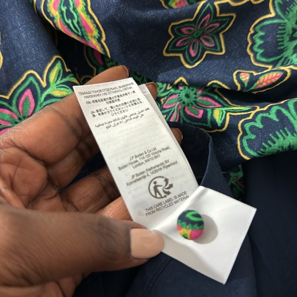 Boden prairie cottagecore blue pink paisley long sleeve corset bodice Maxi Dress - Picture 12 of 15